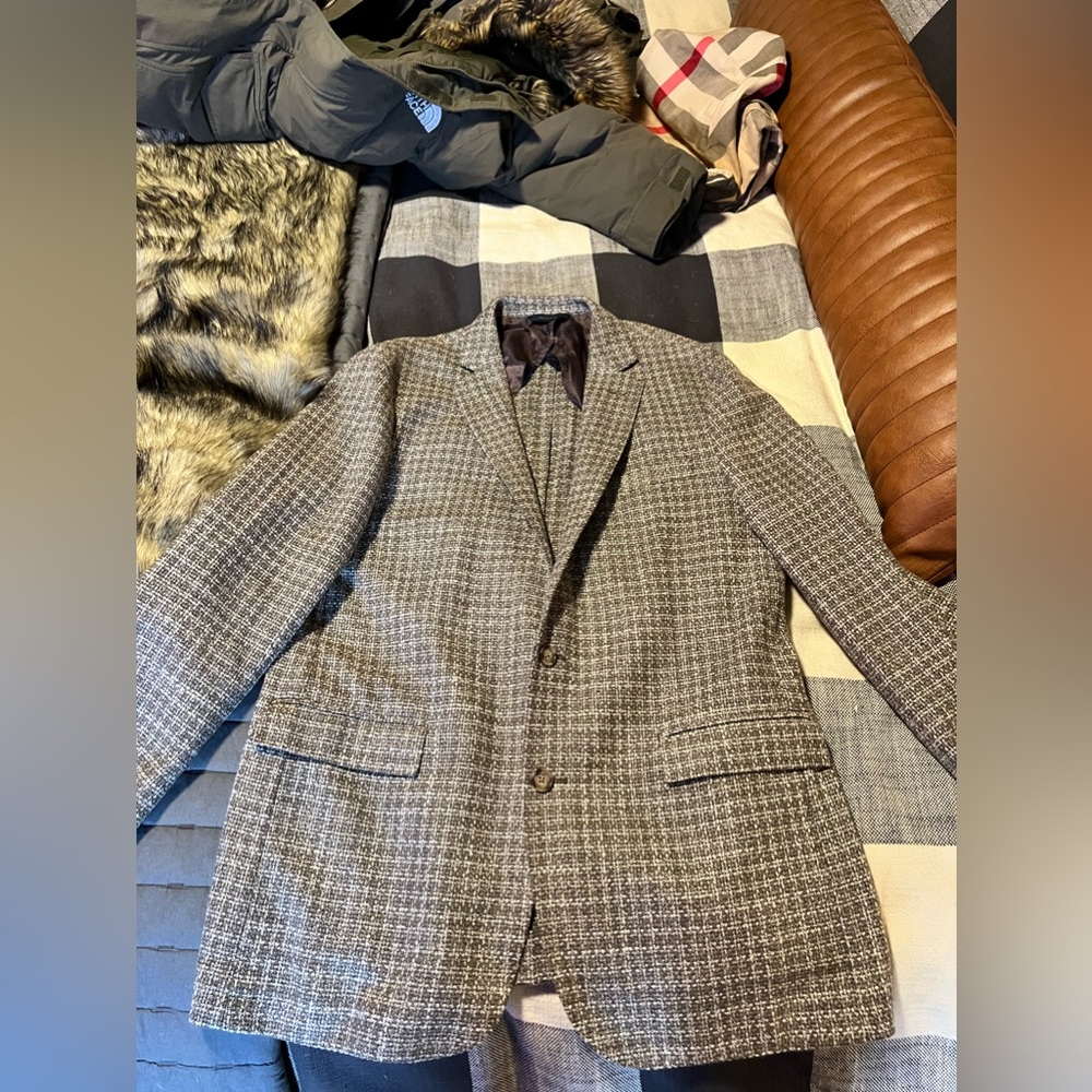 Brooks Brothers Men’s Brown Check Patterned Sport Jacket - NWOT - 42L